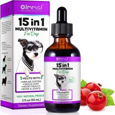 15 in 1 Dog Multivitamin, All-in-One Multi Liquid Multivitamin for Dogs, Dog