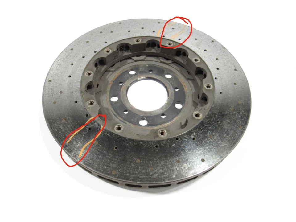 Disco rotor freno trasero izquierdo Aston Martin Vanquish 2014 12-18 carbono cerámica; @3 Foto 2 de 4