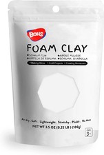 BOHS White Foam Clay Lite 100g Soft Squishy Air Dry Modelling Craft Cosplay