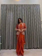 SAREE BLOUSE READYMADE DESIGNER SARI CHOLI INDIAN PARTY WEAR BOLLYWOOD DRESS