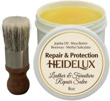 Leather Restoration Cream - Repairs Scratches, Scuffs, Fading Worn Spots - wit