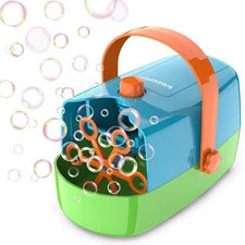 3-in-1 Automatic Bubble Machine with 8000+ Colorful Bubbles for Kids Parties