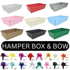 Hamper Trays & Bow Gift Cardboard Baskets Tray Sweets Present Baby Teacher Xmas