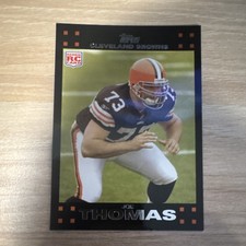 2007 Topps Joe Thomas #392 Rookie Cleveland Browns NFL Football Card Original. rookie card picture