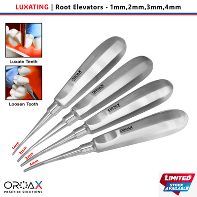 Root Elevator Luxating & Coupland Oral Surgery Extraction 4-Sizes | OROAX 