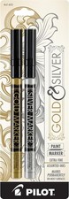Pilot Metallic Permanent Paint Markers Gold  Silver Set of 2