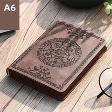 Vintage Leather Notebook - Portable Diary Journal Stationery Gift
