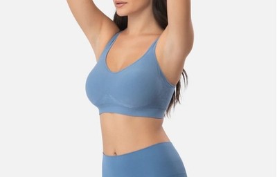 UNDEROUTFIT Comfort Bra #459 Coronet Blue X-Large Adjustable Straps NWOT