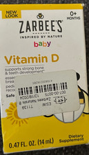 Zarbee's Vitamin D Drops for Infants 10mcg Baby  Toddler Liquid - EXP 08/26