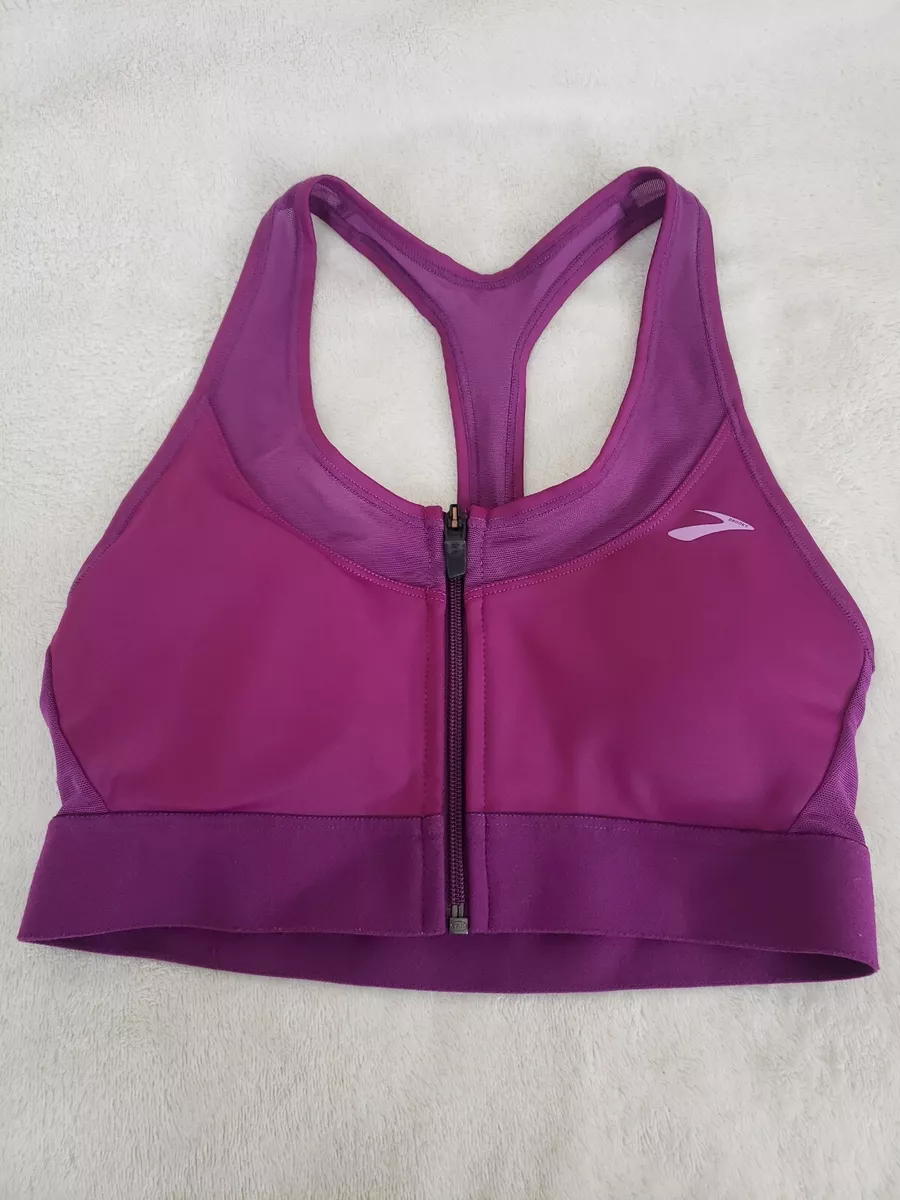 Brooks Women's Purple Fast Forward Razorback Sports Running Bra