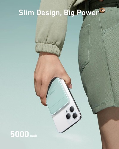Anker Magnetic Power Bank 5000mAh Portable Charger Foldable Stand for iPhone 15 - Picture 4 of 7