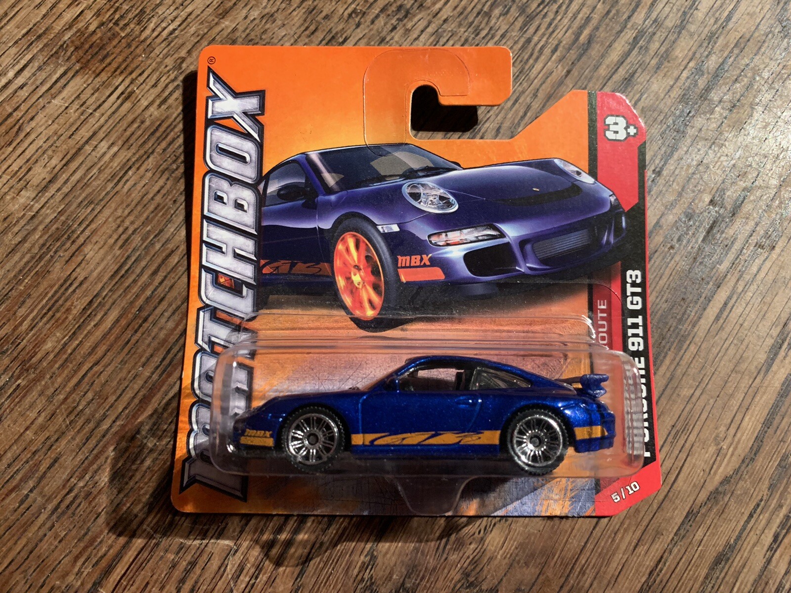 Matchbox Porsche 911 GT3 blau met orange selten Rarität 510 85120 2011 NEU OVP