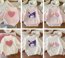 Baby Girls Love Knitted Sweaters Elegant Girl Princess Tops Winter Clothes