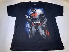 Superman Comic Book Movie Black Graphic T Shirt Sz XL