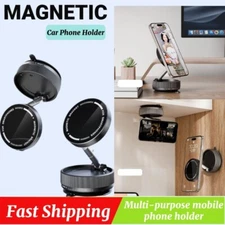 360° Suction Cup Magnetic Car Phone Holder Foldable Rotatable Car Stand Mount US