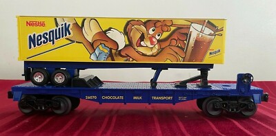LIONEL 6-26070 NESTLE NESQUIK FLATAR WITH TRAILER, 0, NEW