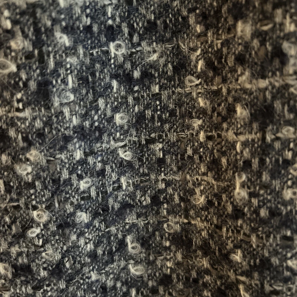 Laura Ashley Moon Wool Skirt Size 12 Blue Boucle Tweed Short - Image 4 of 4