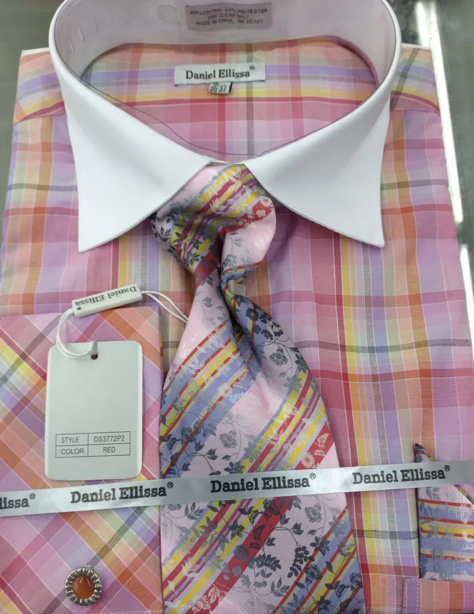 Fancy DRESS SHIRTS for Men With Tie Set Cufflinks eBay