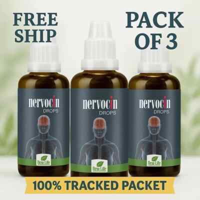 New Life Nervocin Drops 30ml x3 | Stress & Sleep Aid | 5 Yr Exp | Free Ship