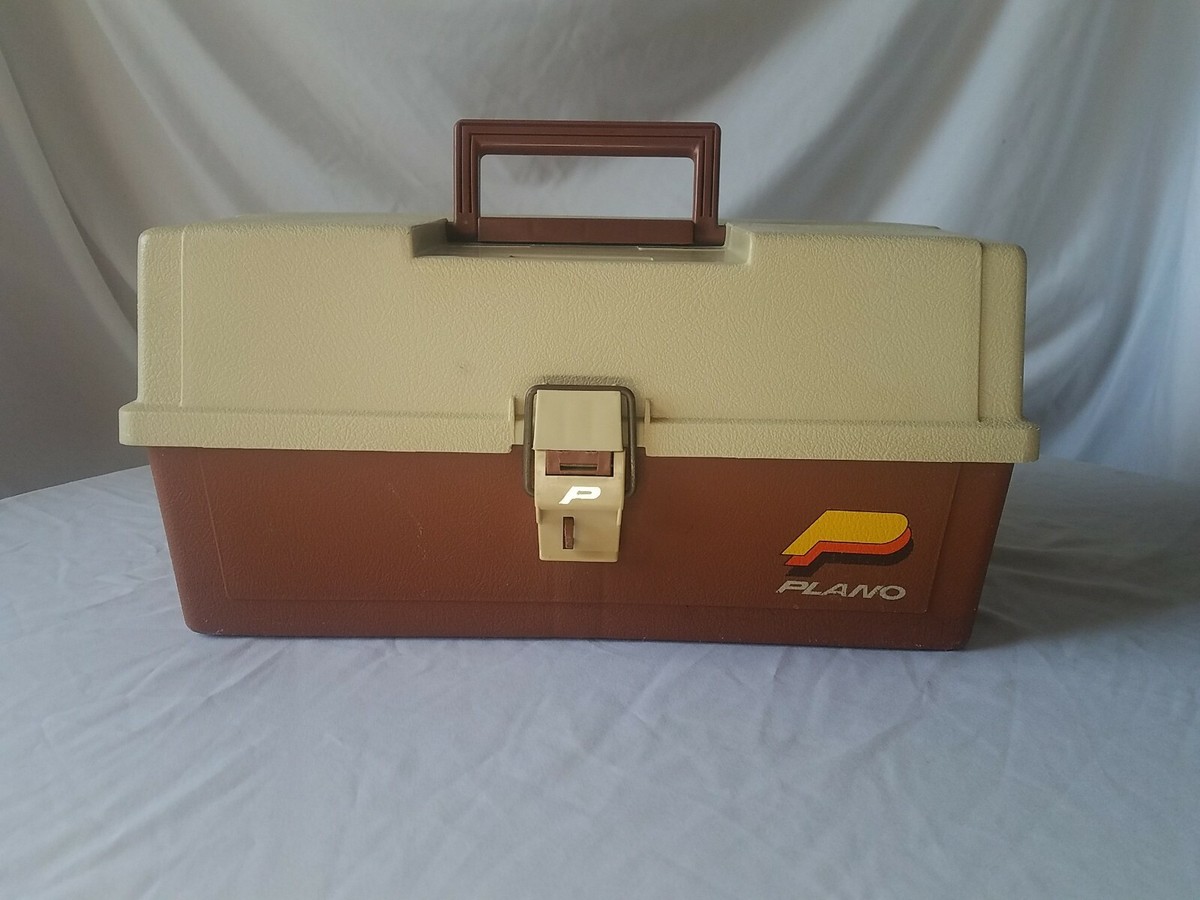 Vintage Plano 6303 Plastic Tackle Box 3 Tray Lure Organizer USA Made Fishing