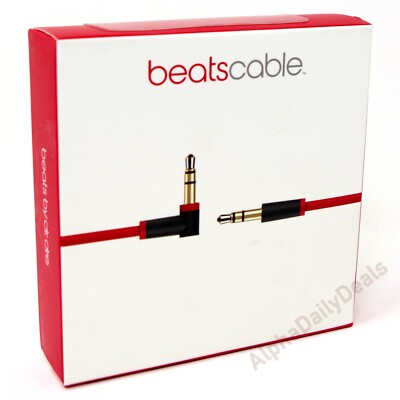 Genuine OEM Beats by Dr. Dre Replacement Red Audio Cable with 3.5