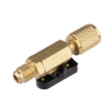 HVAC A/C Straight Shut-Off Ball Valve Adapter For R134a R410a 1/4" Fit th