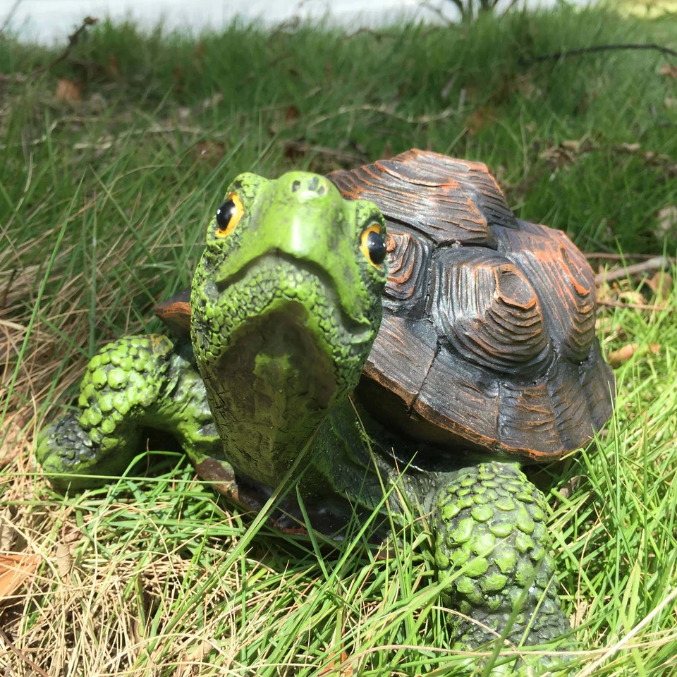 Resin Outdoor Yard Decoration Sculptural Tortoise Garden Turtle Statues - Image 3 of 4