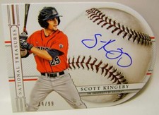 SCOTT KINGERY /99 AUTO SIGNATURES PANINI NATIONAL TREASURES BASEBALL 2015