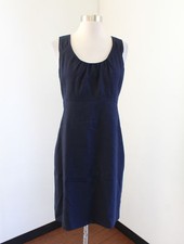 J Crew Navy Blue Allura Shift Dress in Superfine Cotton Size 2 Sleeveless 34304