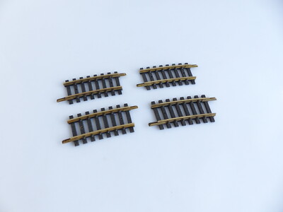 Rails Courbes Fleischmann Laiton - 6 Rails Rayon 860 Mm, échelle HO, Occasion
