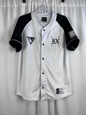 Ninth Hall Baseball Jersey Streetwear Men’s Large White Black Authentic 