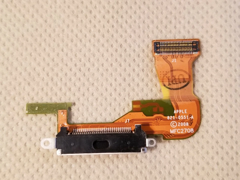 Новый Apple OEM зарядный порт док-станция гибкий кабель 821-0551-A IPHONE 3G A1241 A1324 черный - Изображение 3 из 4