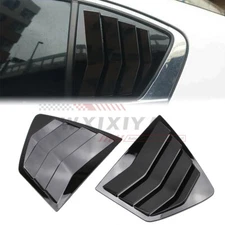 Quarter Side Window Louver Cover For Honda Accord 9th 2013-17 Glossy Black Trim