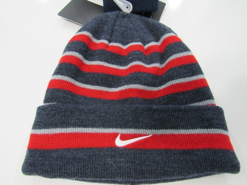 Nike Boys Youth 2 Piece Winter Stripe Beanie & Gloves Set Nwt - Picture 3 of 7
