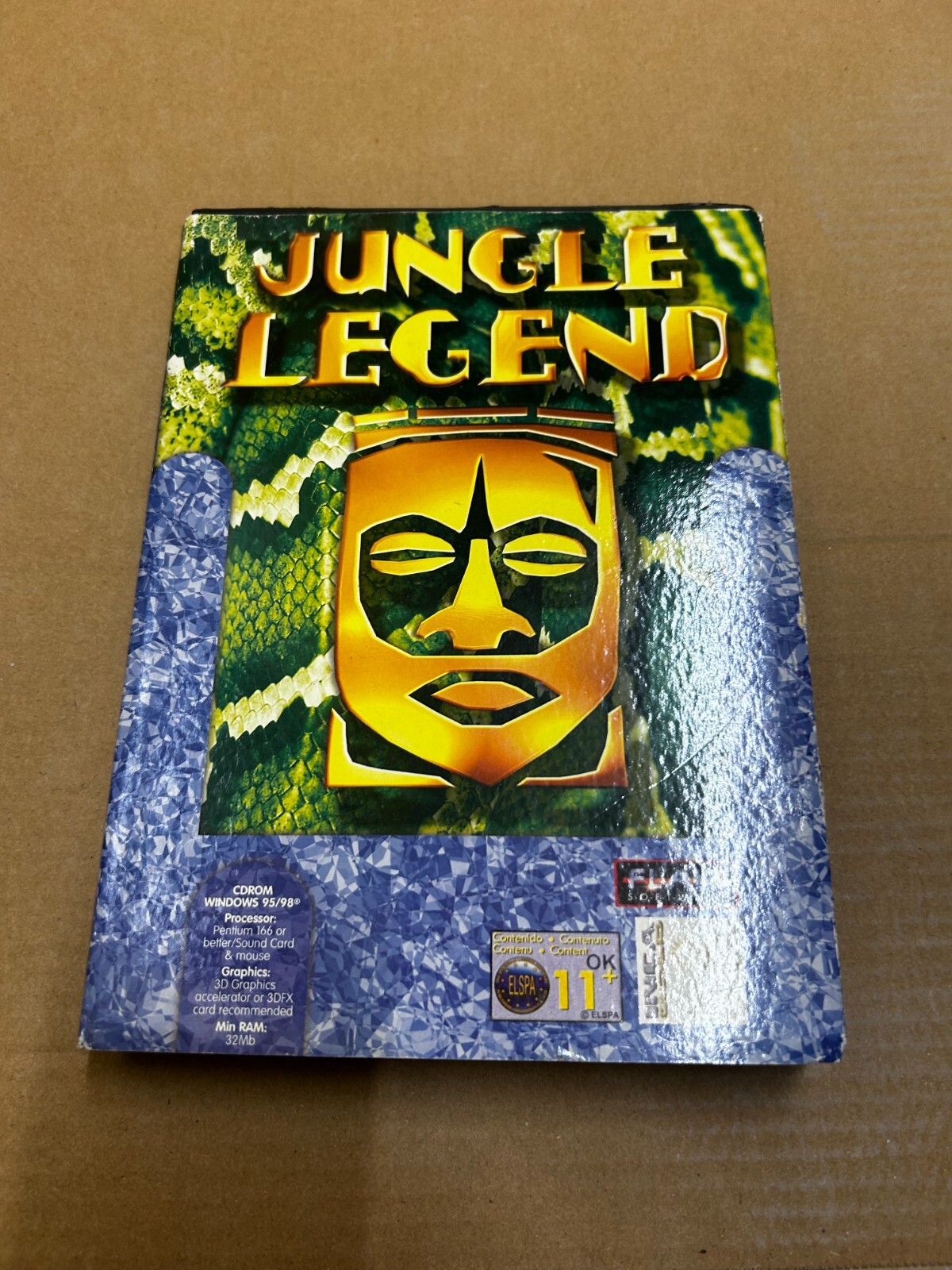 VINTAGE JUNGLE LEGEND CD-ROM BIG BOX COMPUTER GAME FOR WINDOWS 95/98 RARE
