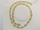 14K GOLD FILLED YELLOW GOLD PUFFED MARINER LINK NECKLACE