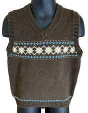 Janie and Jack Boys Sweater Vest Toddler Size 4 Brown Dress Pullover
