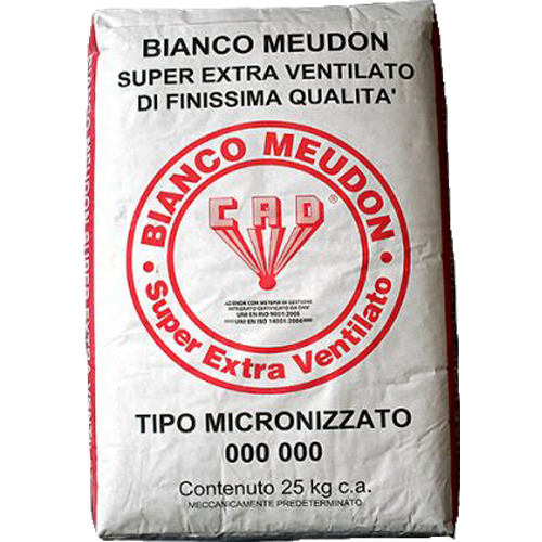 Finissimo Bianco Meudon Super Ventilato ideale per tempere sacco carta da 25 Kg.