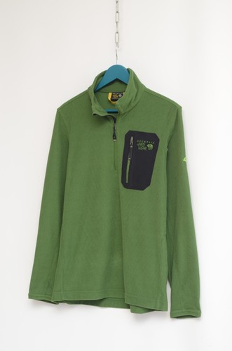 Mountain Hardwear Men's Green Neck Zip Fleece Jumper Jacket Size L - Picture 11 of 17