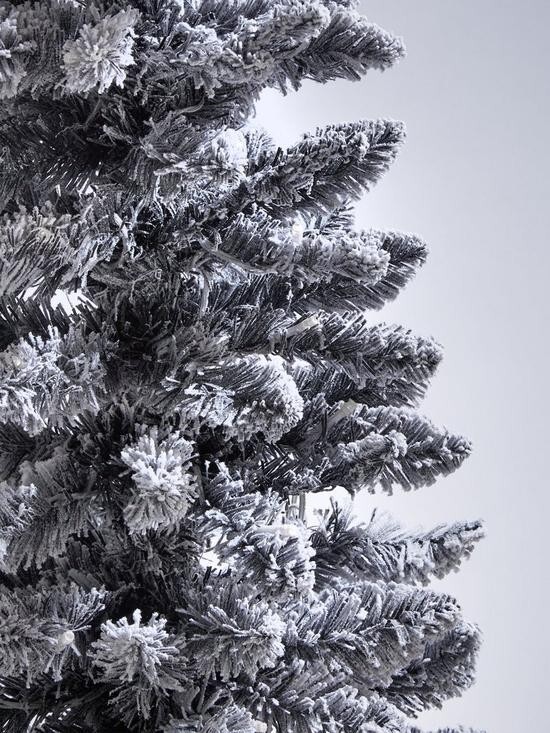 Littlewoods 6ft Pre Lit Flocked Pencil Black Christmas Tree RRP £110 eBay