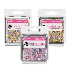 Sprinkletz Easter Spring Bundle Tiny Polymer Clay Pieces for Crafts