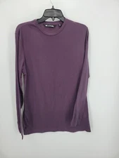 Travis Mathew Shirt Mens Medium Purple Crew Neck Long Sleeve Base Layer