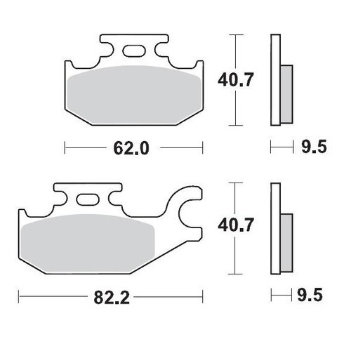 Bombardier DS650 New Moto-Master FRONT Brake Pads Can-Am 350 400 500 650 800 - Bild 2 von 2