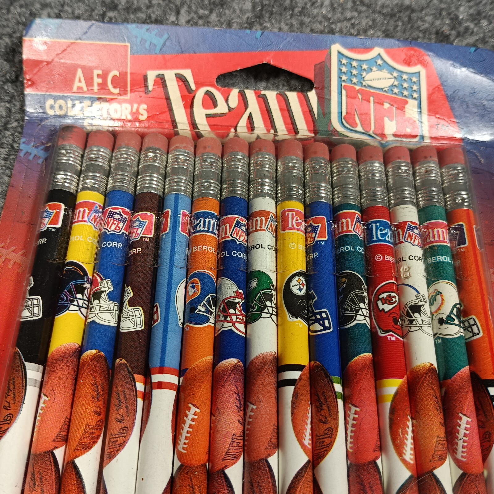 VTG Empire Berol Team NFL AFC Pencils 15ct 1993