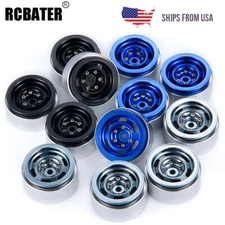 RCBATER 1.0" Beadlock Wheel Rims for Traxxas TRX4M 1/18  Axial SCX24 RC 1/24 Car