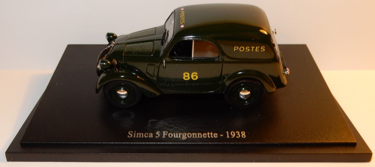 Modèle Réduit Universal Hobbies - Simca 5 Fourgonnette Postes 1938 - Échelle 1/43 - Neuf Sous Boîte Luxe