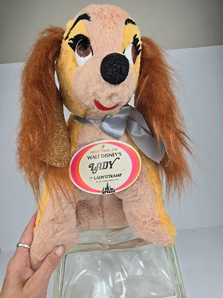 Juguetes de peluche vintage de Disney Lady & the Tramp Lady California con etiqueta Foto 3 de 4