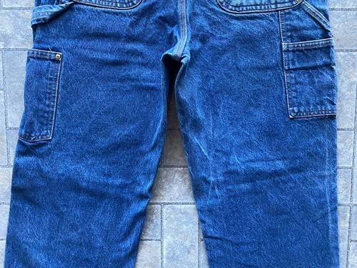Carhartt B154 PRW Men’s 34x32 Blue Denim Double Knee Pants - Picture 18 of 19
