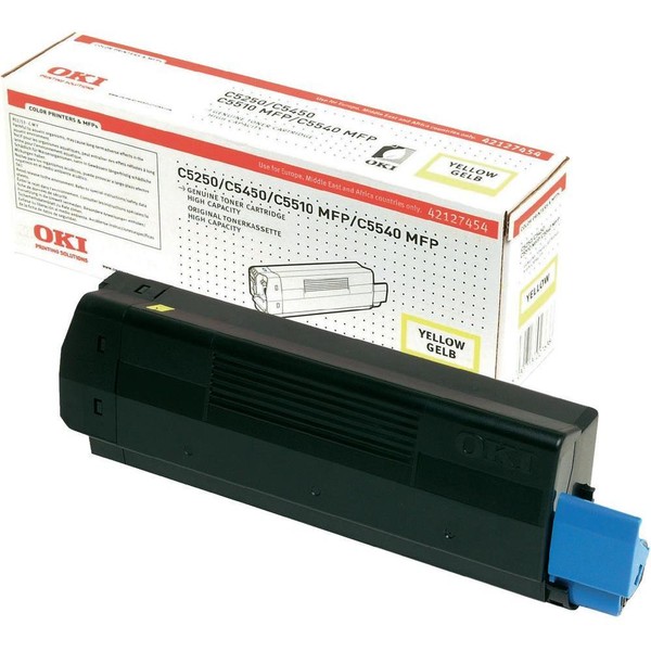 Original Oki Toner Gelb 42127454 C 5250 C 5450 C 5510 A-Ware-image