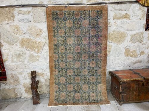 Turkish rug,Oushak rug,Area rug,Vintage rug,Floral rug, 4x6 ft,Wool rug